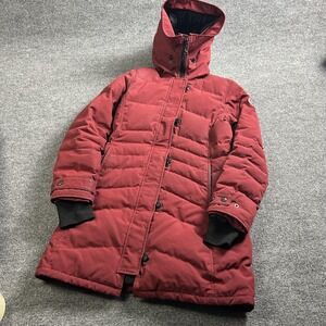 Canada Goose Coat Womens Small Red Down Parka Hooded Quilted Warm Canada